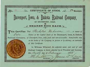 Davenport, Iowa & Dakota Railroad