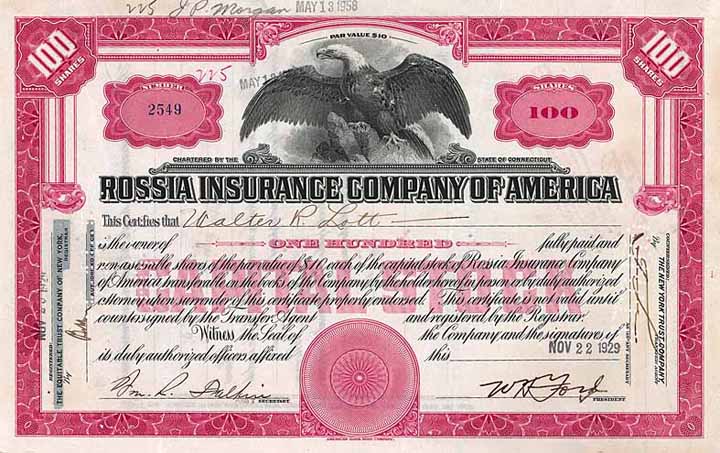 Rossia Insurance Co. of America