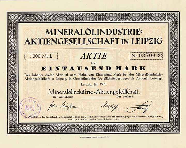 Mineralölindustrie-AG