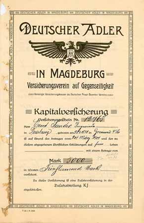 Deutscher Adler in Magdeburg Versicherung auf Gegenseitigkeit