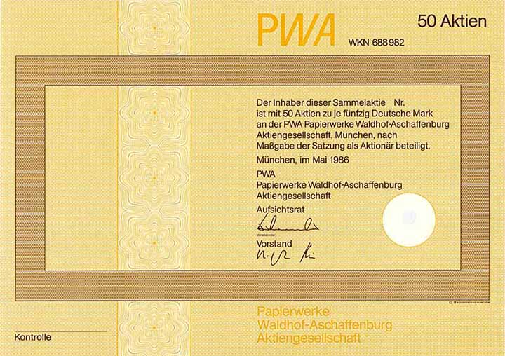 PWA Papierwerke Waldhof-Aschaffenburg AG