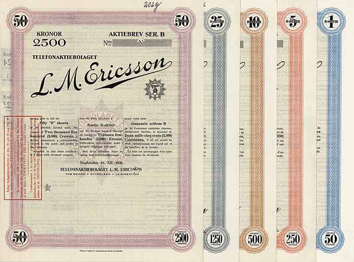 Telefonaktiebolaget L.M. Ericsson (5 Stücke)