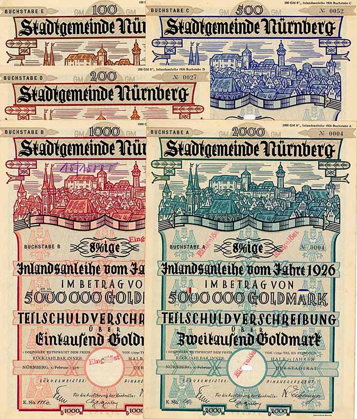 Stadtgemeinde Nürnberg (5 Stücke)