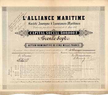 L‘Alliance Maritime - S.A. d’Assurances Maritimes