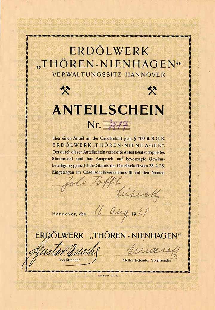 Erdölwerk "Thören-Nienhagen"