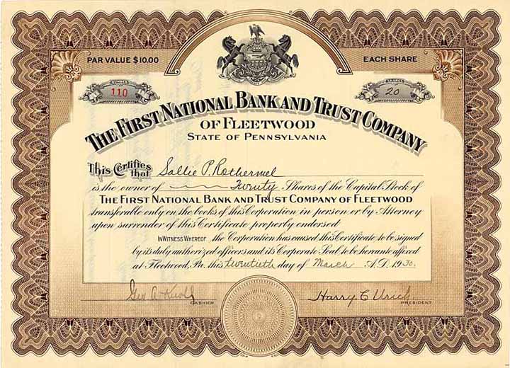 First National Bank and Trust Co. of Fleetwood