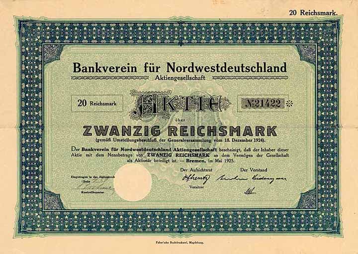 Bankverein für Nordwestdeutschland AG