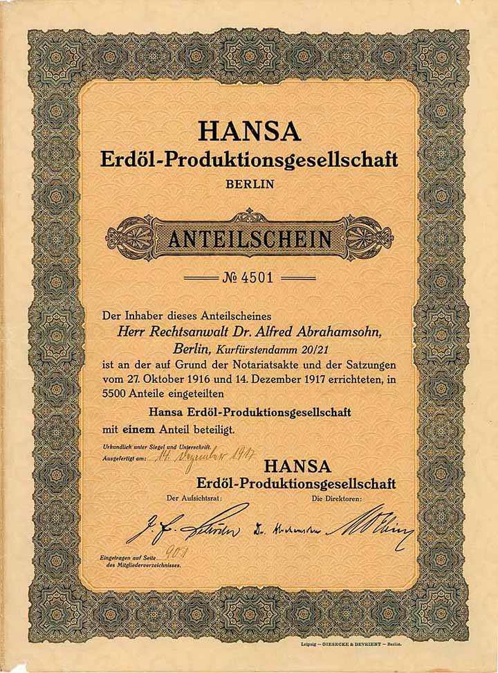 Hansa Erdöl-Produktionsgesellschaft