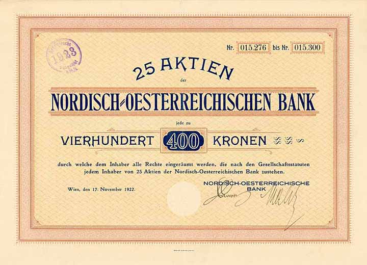 Nordisch-Oesterreichische Bank