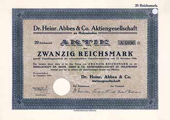 Dr. Heinr. Abbes & Co. AG