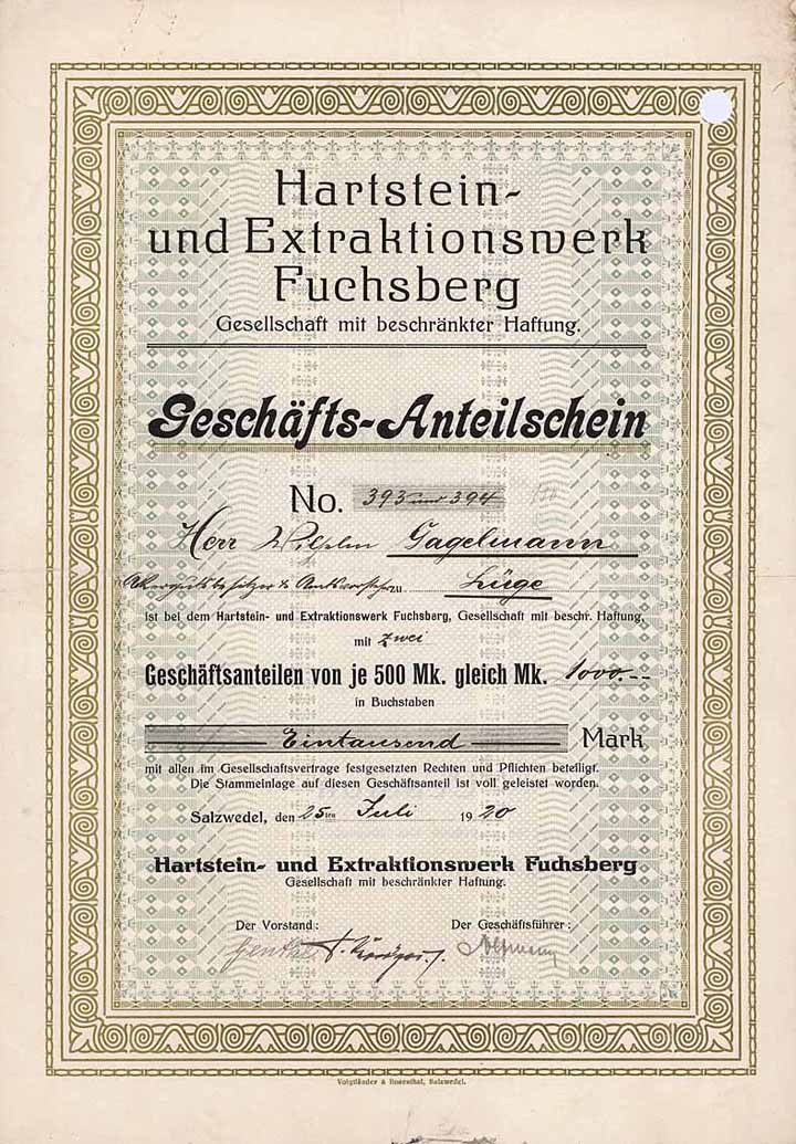Hartstein- und Extraktionswerk Fuchsberg GmbH