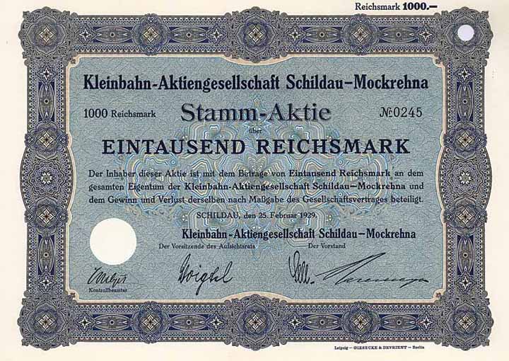 Kleinbahn-AG Schildau-Mockrehna