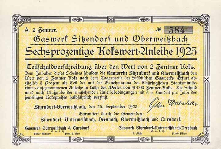 Gaswerk Sitzendorf und Oberweißbach