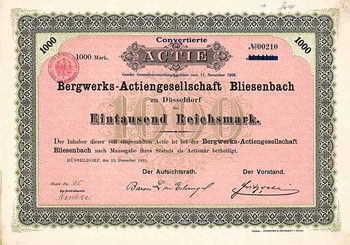 Bergwerks-Actiengesellschaft Bliesenbach