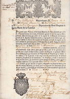 D. Jose de Anglade Mayordomo, D. Ramon de Sos, D. Nicolas Bezanilla, D. Franco Alvarez Calderon y D. Jose Julian de Apesteguia Diputados del Real Hospital de Santa Maria de la Caridad