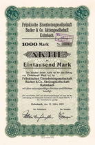 Frnkische Eisenbetongesellschaft Backer & Co. AG
