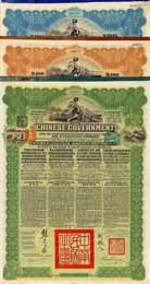 Chinese Government 5 % Reorganisation Gold Loan of 1913 (3 Stcke)