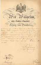 Wir Wilhelm, von Gottes Gnaden K�nig von Preu�en etc.
