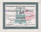 Wernigerder Bank fr Handel und Gewerbe KGaA