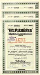 Alte Volksfrsorge Gewerkschaftlich-Genossenschaftliche Lebensversicherungs-AG (3 Stcke)