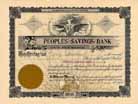 Peoples Savings Bank (berdruckt Peoples Security Bank)
