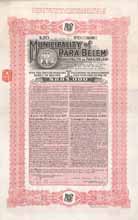 Municipality of Par (Belem) 5 % Funding Bonds of 1915