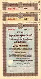 Mecklenburgische Hypotheken- und Wechselbank (3 St�cke)